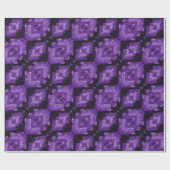 Paars diamanten mozaïektegels, omslagpapier cadeaupapier (Vlak)