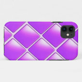 Paars diamantpatroon Case-Mate iPhone case (Achterkant (horizontaal))