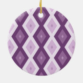 Paars diamantpatroon keramisch ornament (Achterkant)
