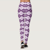Paars diamantpatroon leggings (Achterkant)