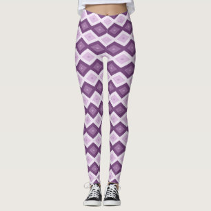 Paars diamantpatroon leggings