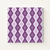 Paars diamantpatroon notitieboek (Achterkant)
