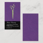 Paars diamantpatroon (Shears - green) Visitekaartje (Voorkant / Achterkant)