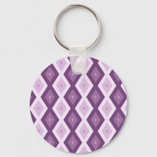Paars diamantpatroon sleutelhanger (Voorkant)