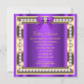 Paars Diamond, Baby shower-Afrikaans Kaart (Achterkant)