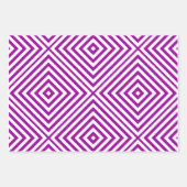 Paars Diamond Chevron Inpakpapier Vel (Voorkant 2)