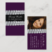Paars Diamond Pageant Visitekaartje (Voorkant / Achterkant)