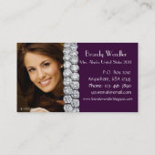 Paars Diamond Pageant Visitekaartje (Achterkant)