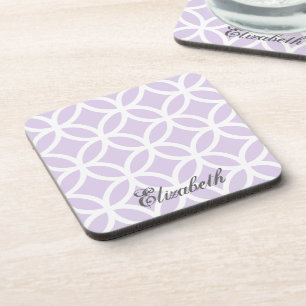 Paars Diamond Pattern gepersonaliseerd Bier Onderzetter