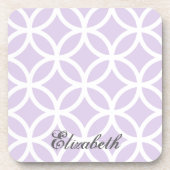 Paars Diamond Pattern gepersonaliseerd Bier Onderzetter (Voorkant)