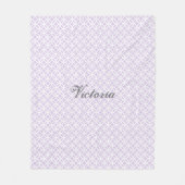 Paars Diamond Pattern Personalized Fleece Blanket (Voorkant)