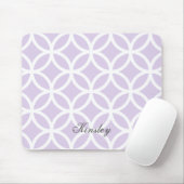 Paars Diamond Pattern Personalized Mousepad Muismat (Met muis)