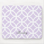 Paars Diamond Pattern Personalized Mousepad Muismat (Voorkant)