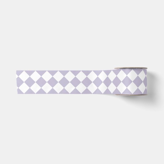 Paars Diamond Pattern Satijnen Lint (Voorkant)