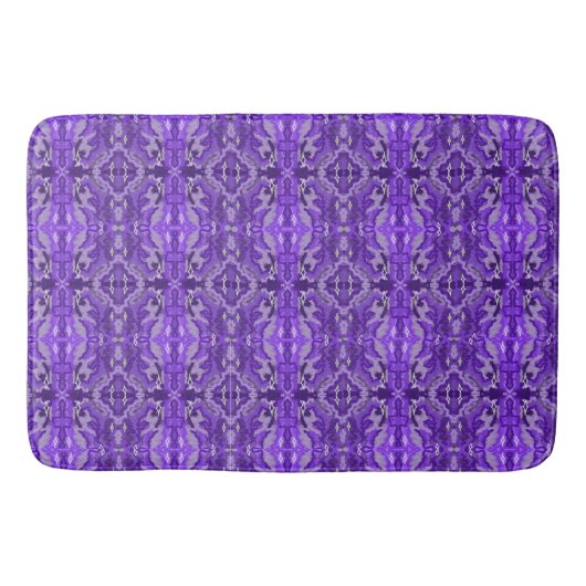 Paars Diamond-y Abstract Pattern Badmat (Voorkant)