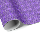 Paars Diamond-y Abstract Pattern Cadeaupapier (Rol Hoek)
