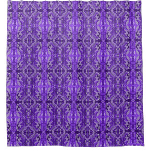 Paars Diamond-y Abstract Pattern Douchegordijn