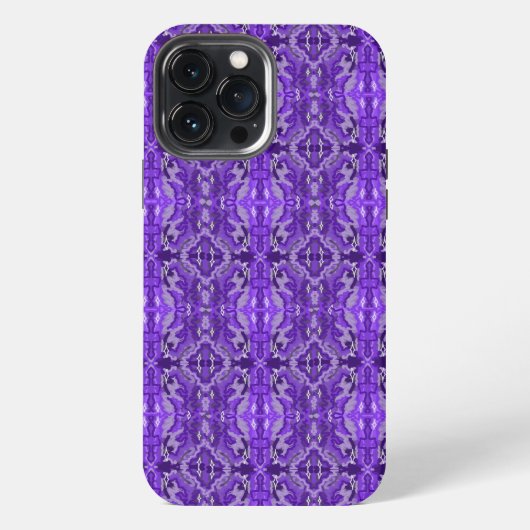 Paars Diamond-y Abstract Pattern iPhone Hoesje (Achterkant)