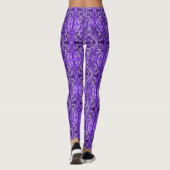 Paars Diamond-y Abstract Pattern Leggings (Achterkant)