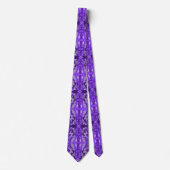 Paars Diamond-y Abstract Pattern Stropdas (Voorkant)