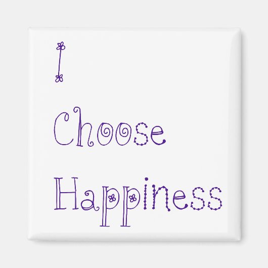 Paars die ik kies geluk magneet (Voorkant)