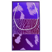 Paars dierenpatroon klein cadeauzakje (Achterkant)