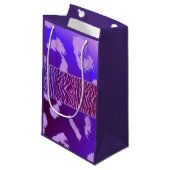 Paars dierenpatroon klein cadeauzakje (Voorkant Gekanteld)