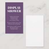 Paars | Display Douche Kaart (Voorkant / Achterkant)