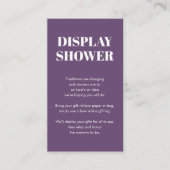 Paars | Display Douche Kaart (Voorkant)