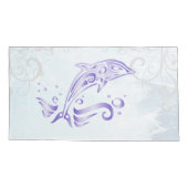 Paars dolfijn persoonlijk Hoesje Kussensloop (Achterkant-Links)