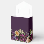 Paars donker Moody Elegant Floral Weddenschap Dank Bedankdoosjes (Geopend)