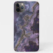 Paars Donker Paars Grijs Bruin Geode Marmer Kunst Case-Mate iPhone Case (Achterkant)