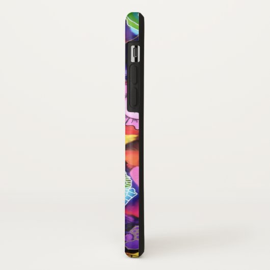 Paars Doodle Abstract iPhone Hoesje (Achterkant/links)