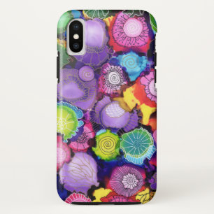 Paars Doodle Abstract iPhone Hoesje