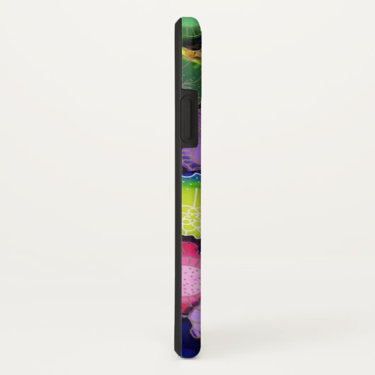 Paars Doodle Abstract iPhone Hoesje (Achterkant / rechts)