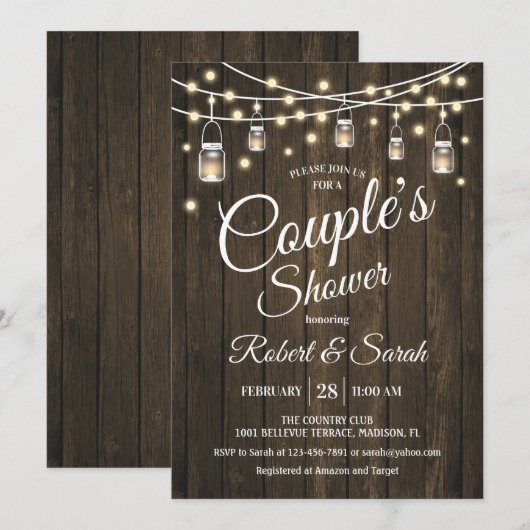 Paars douche - Rustic Wood Kaart (Voorkant / Achterkant)