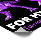Paars dragen voor de bewustwording van fibromyalgi poster (Hoek)