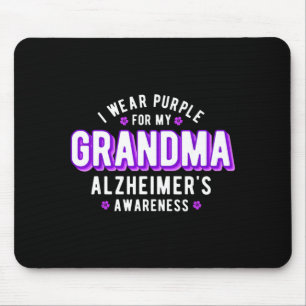 Paars dragen voor de dag van de alzheimer-verenigi muismat