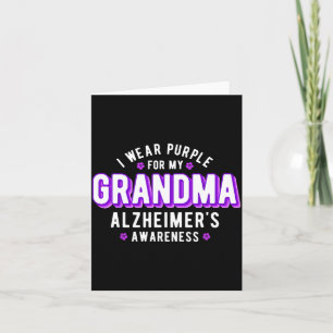 Paars dragen voor de dag van de alzheimer-verzorgi kaart
