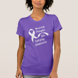 Paars dragen voor epilepsiebewustzijn t-shirt
