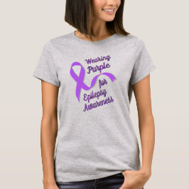 Paars dragen voor epilepsiebewustzijn t-shirt