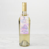 Paars dragon Baby shower flesjes Labels (Op fles)