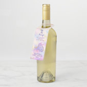 Paars dragon Baby shower flesjes Labels (Schuin)