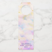 Paars dragon Baby shower flesjes Labels (Achterkant)