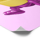 Paars Dragon Kinder Room Specialized Wall Poster (Hoek)