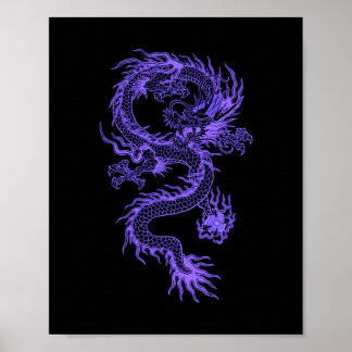 Paars dragon Poster