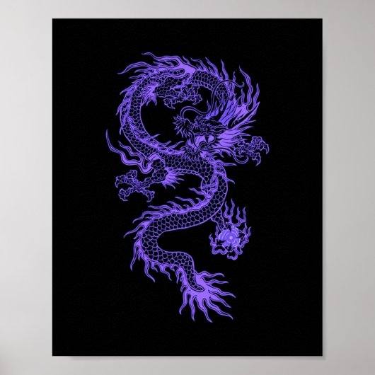 Paars dragon Poster (Voorkant)