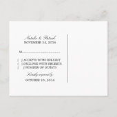 Paars dragon Wedding RSVP Briefkaart (Achterkant)