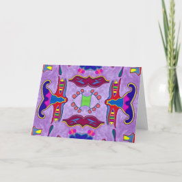 Paars dragon Wenskaart Kaart