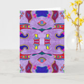 Paars dragon Wenskaart Kaart (Gele Bloem)